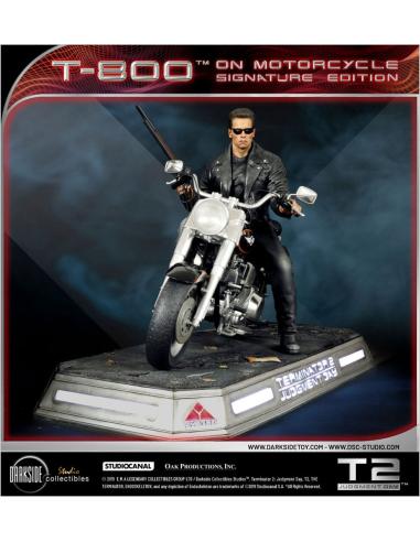 Darkside Collectibles Studio Terminator 2Estatua T-800 On Motorcycle Limited Signature Edition 70 cm