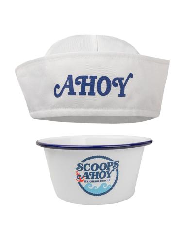 Cinereplicas Stranger Things Tazón de helado con gorra de marinero Scoops Ahoy