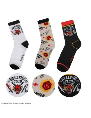Cinereplicas Stranger Things: Hellfire Club Set of 3 Socks