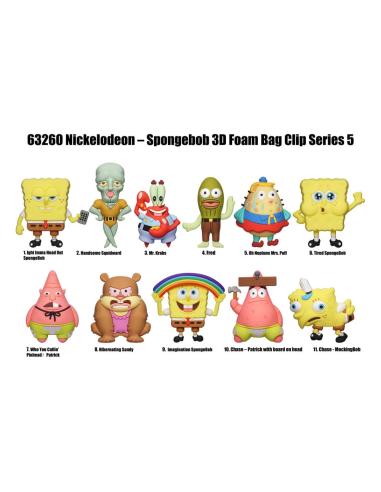 Monogram Int. Nickelodeon Classics Colgantes PVC 3D Series 5 Bob Esponja Expositor (24)