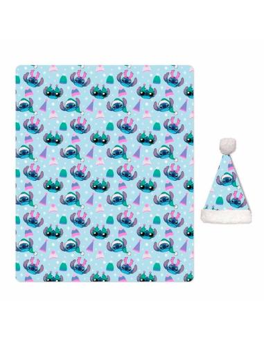 DISNEY Set manta coralina + gorro Stitch Disney