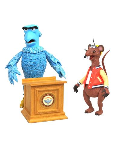 Diamond Select The Muppets Select Pack de 2 Figuras Sam the Eagle & Rizzo the Rat 13 cm
