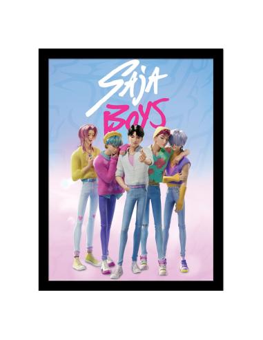 Pyramid International Las guerreras K-pop Póster Enmarcado Collector Print Saja Boys