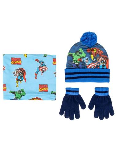 CERDÁ Conjunto gorro guantes braga cuello Los Vengadores Avengers Marvel
