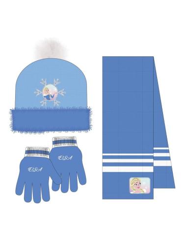 CERDÁ Conjunto gorro guantes braga cuello Frozen Disney