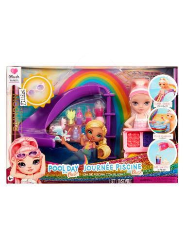 MGA Playset + Muñeca Little Pool Day with Blush Rainbow High