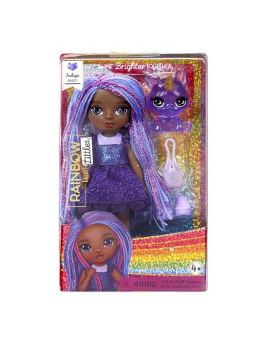 MGA Muñeca Little fashion Indigo morada Rainbow High