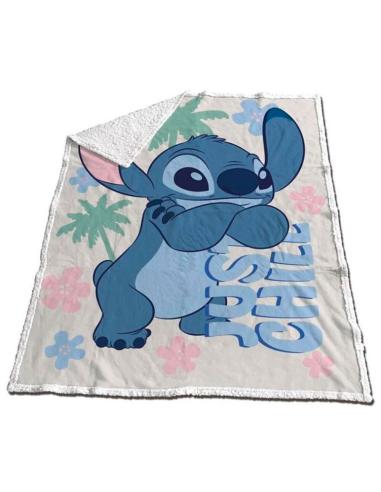DISNEY Manta coralina sherpa Stitch Disney 130x170cm