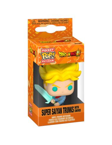 FUNKO Llavero Pocket POP Dragon Ball Super Saiyan Trunks with Sword