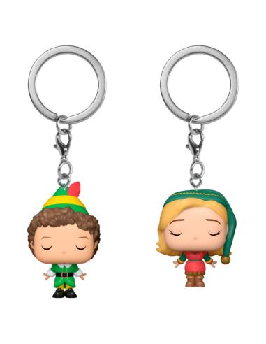 FUNKO Blister 2 Llaveros Pocket POP Elf Buddy & Jovie