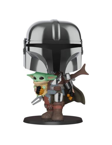 FUNKO Figura POP Star Wars Mandalorian with Yoda Child 25cm