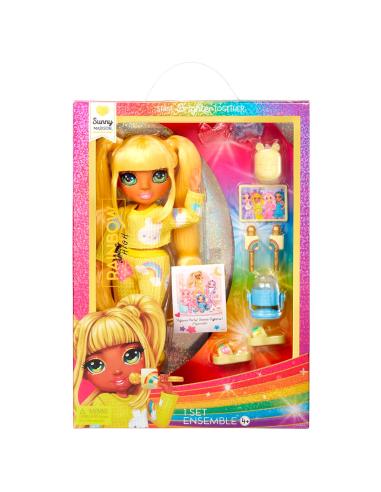MGA Muñeca Sunny Fiesta pijama Rainbow High 22cm