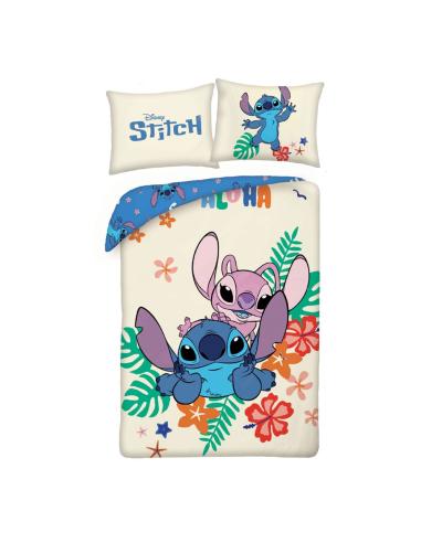 Halantex Lilo & Stitch Funda Nórdica Stitch & Angel Flowers 140 x 200 cm / 70 x 90 cm