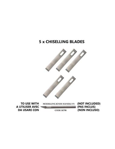 VALLEJO CHISELLING BLADES (5) FOR NO.1 HANDLE