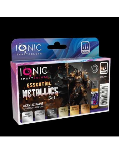AMMO BY MIG JIMENEZ IONIC ESSENTIAL METALLICS PAINT SET