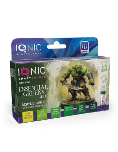 AMMO BY MIG JIMENEZ IONIC ESSENTIAL GREENS PAINT SET