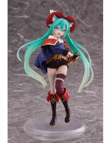 Taito Prize Hatsune Miku Estatua PVC Hatsune Miku Wonderland Puss in Boots 18 cm
