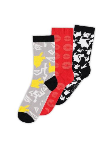 Difuzed Pokemon Pack de 3 Pares de Calcetines Crew 39-42