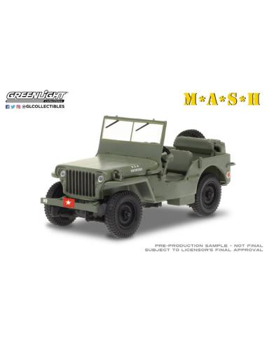 Coche de metal en miniatura Jeep Willys MB (1942) Serie TV "MASH" Greenlight 1/43