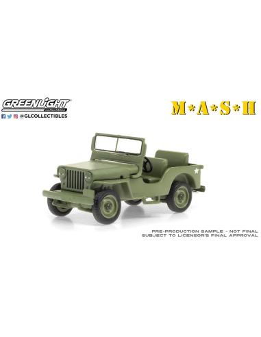 Coche de metal en miniatura Willys Jeep CJ-2A (1949) Serie TV "MASH" Greenlight 1/43