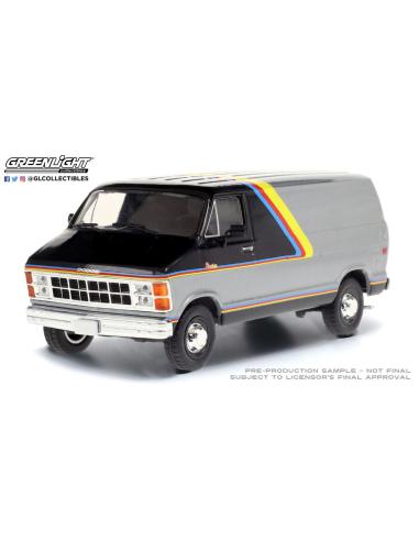 Coche de metal en miniatura Dodge Ram B250 Van (1980) Greenlight 1/43