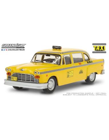 Coche de metal en miniatura Checker Taxi Sunshine Cab Company "Taxi" (1978-83) Greenlight 1/43