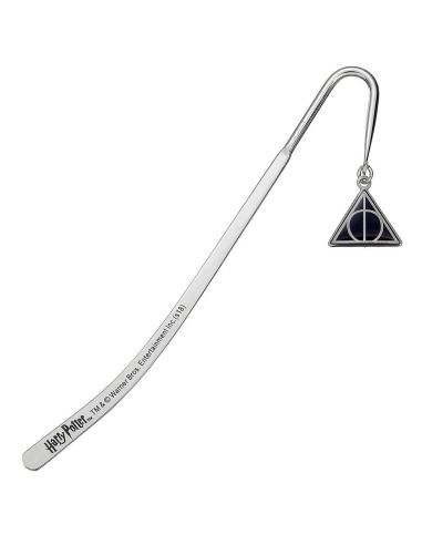 The Carat Shop Harry Potter Punto de libro Deathly Hallows (bañado en plata)
