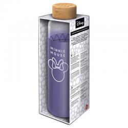 Botella cristal Minnie Disney funda silicona 585ml - Imagen 1