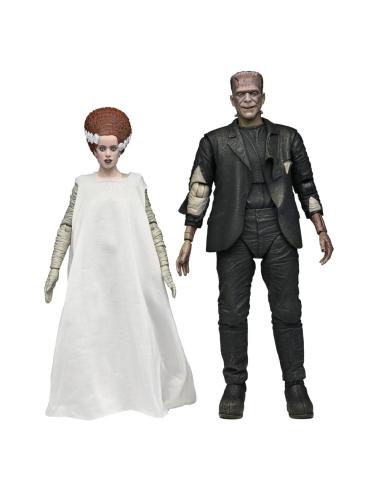 NECA Universal Monsters 2 pack Figuras Bride of Frankenstein 90th Anniversary The Monster & His Mate 18 cm