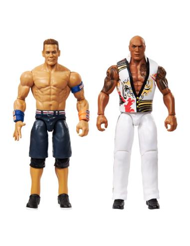 Mattel WWE Main Event Showdown Figuras The Rock Final Boss vs John Cena 2-Pack 15 cm