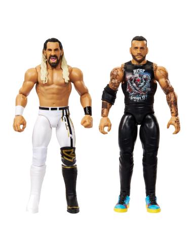 Mattel WWE Main Event Showdown Figuras CM Punk vs Seth "Freakin" Rollins 2-Pack 15 cm