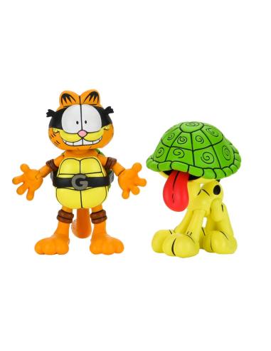 NECA Teenage Mutant Ninja Turtles (Archie Comics) x Garfield 2 pack Figura Ultimate Garfello & Odie 10 cm