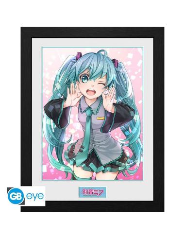 HATSUNE MIKU WINK FRAMED PRINT