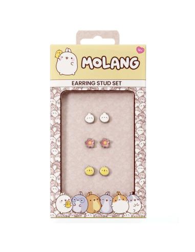 THE CARAT SHOP Blister 3 pares de pendientes Molang