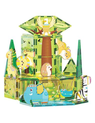 PICASSO TILES Bloques magneticos Safari + 8 figuras
