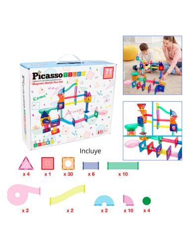 PICASSO TILES Circuito de canicas magnetico 71pzs
