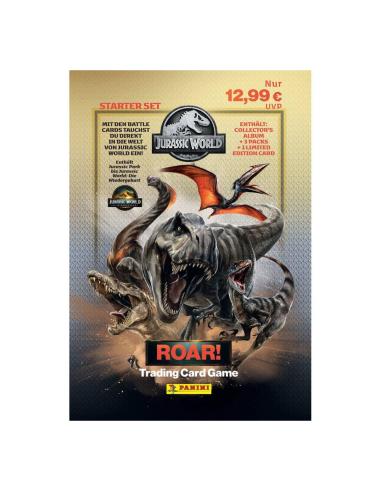 Panini Jurassic World Roar Starter Pack Sobres Cartas Coleccionables *Edición Alemán*
