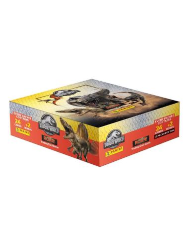 Panini Jurassic World Roar Cartas Coleccionables Fat Packs Expositor (10)