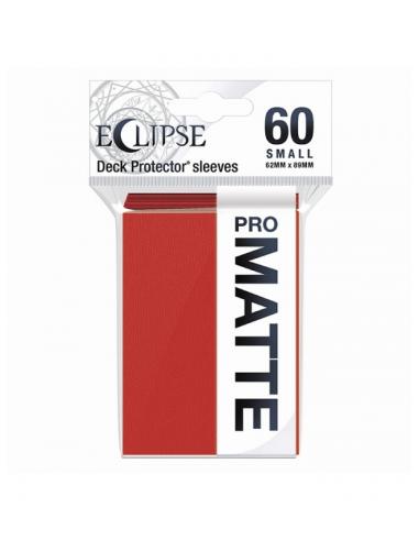 Fundas Small 62mm x 89mm Eclipse Matte Rojo (60 fundas) Ultra Pro.