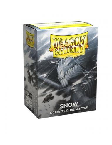 Fundas Standard Dual Matte Snow Nirin Blanco (100 fundas) Dragon Shield.