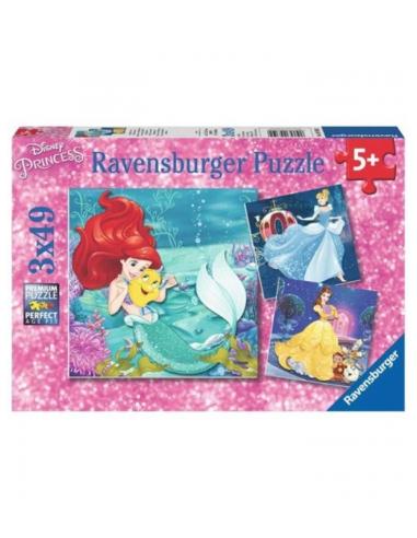 Puzzle Princesas Disney (3 x 49 piezas) Disney Ravensburger.