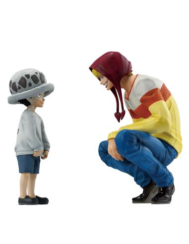 BANPRESTO Figuras Ichibansho Trafalgar Law &#38; Corazon The Unbreakable Law One Piece 11cm