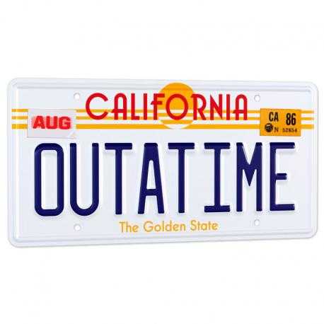 Replica matricula DeLorean Outatime Regreso al Futuro - Imagen 1