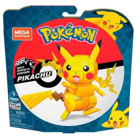 Set Construccion Mega Contrux Pikachu Pokemon 211pzs - Imagen 1