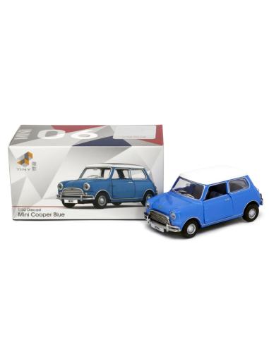 Coche de metal en miniatura Mini Cooper Blue Tiny City - ATC66174 - escala 1/50
