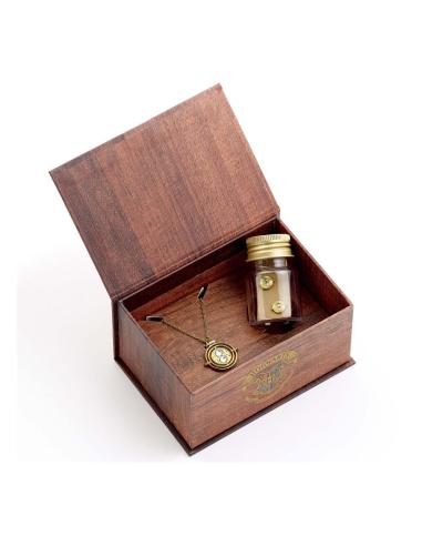 The Carat Shop Harry Potter: Hermoine Potions Time Turner Collar y Pendientes Set de regalo (Dorado)