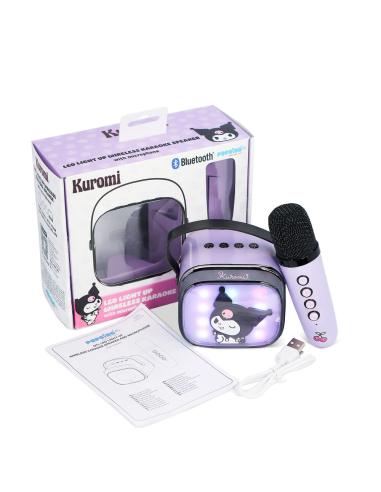 OTL TECHNOLOGIES Altavoz y Micro Karaoke LED Kuromi Hello Kitty