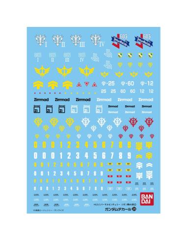 BANDAI HOBBY Pegatinas Agua Gundam Decal 29 HGUC Zeon MS 2