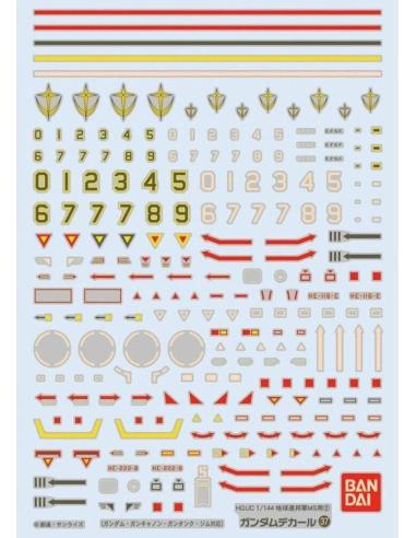 BANDAI HOBBY Pegatinas Agua Gundam Decal 37 HGUC Earth Federation MS 2