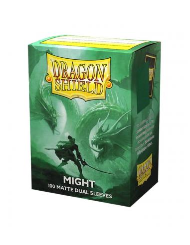 Fundas Standard Dual Matte Might Verde (100 fundas) - Dragon Shield